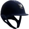 Riding Helmet Classic SM,Top Crystal Leaf,Trim+Blazon Blk Chrome, With Dressage Chin Strap 1 Riding Helmet Classic SM,Top Crystal Leaf,Trim+Blazon Blk Chrome, With Dressage Chin Strap -Equestrian Supplies Shop Blau vorne processed 1280x1280
