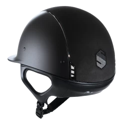 Riding Helmet Classic SM, Top Alct Holo Shield Sw, Trim+Blazon Black Chrome, 5 Holo Stones -Equestrian Supplies Shop DSC02007 1280x1280