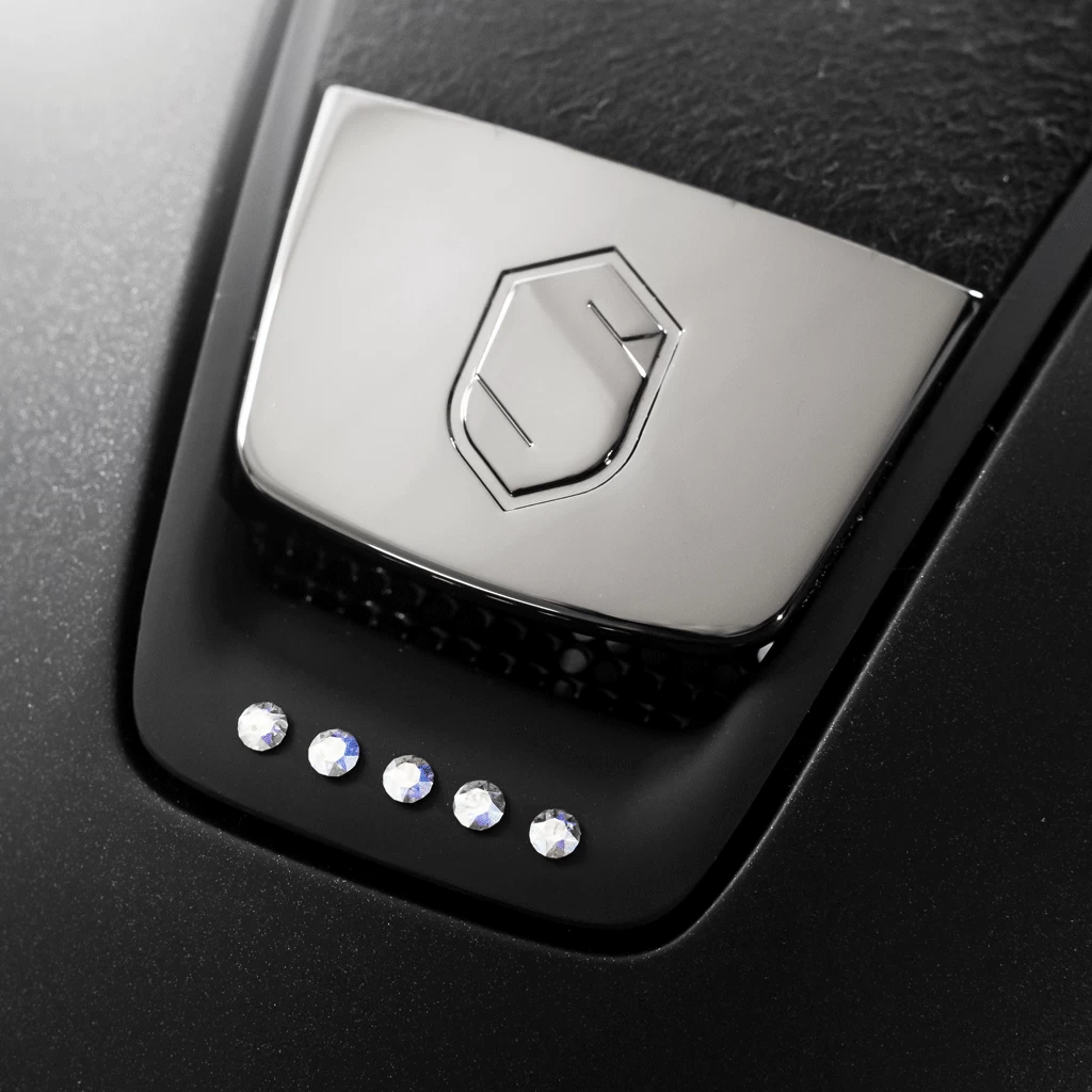 Riding Helmet Classic SM, Top Holo Shield Sw, Trim Matt, Blazon Blk Chrm, 5 Holo Stones 8 Riding Helmet Classic SM, Top Holo Shield Sw, Trim Matt, Blazon Blk Chrm, 5 Holo Stones - Image 6