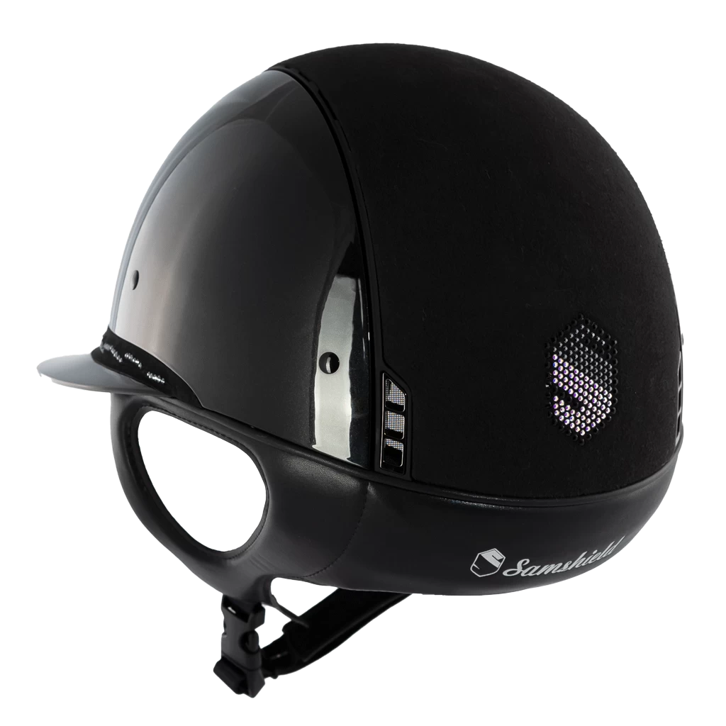 Riding Helmet MS SG, Holo Shield Sw, FB Flower Sw,Trim Matt,Blazon Blk Chrm,5 Jet Hematite 4 Riding Helmet MS SG, Holo Shield Sw, FB Flower Sw,Trim Matt,Blazon Blk Chrm,5 Jet Hematite - Image 2
