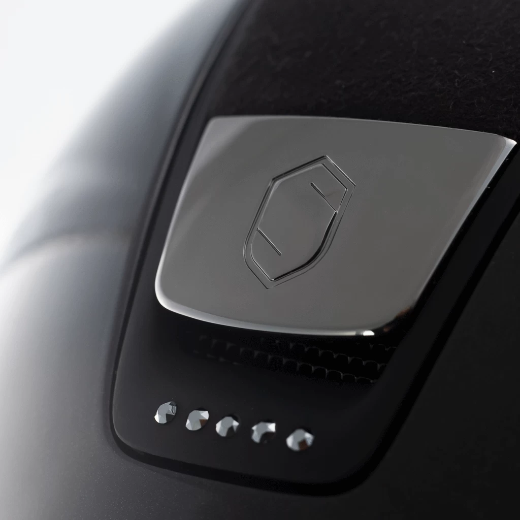 Riding Helmet MS SG, Holo Shield Sw, FB Flower Sw,Trim Matt,Blazon Blk Chrm,5 Jet Hematite 8 Riding Helmet MS SG, Holo Shield Sw, FB Flower Sw,Trim Matt,Blazon Blk Chrm,5 Jet Hematite - Image 6