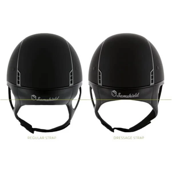 Riding Helmet Classic SM,Top Crystal Leaf,Trim+Blazon Blk Chrome, With Dressage Chin Strap 5 Riding Helmet Classic SM,Top Crystal Leaf,Trim+Blazon Blk Chrome, With Dressage Chin Strap - Image 3