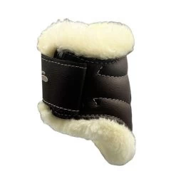 Fetlock Boots Glam Fluffy, With Velcro Fastener -Equestrian Supplies Shop Equick Streichkappen Glam Rear Velcro Fluffy brown 2 1280x1280