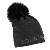 Women's Beanie Glueg FW22, Pom-Pom Beanie, Fur Pom-Pom -Equestrian Supplies Shop Equiline M tze Damen Glueg HW22 black 1280x1280