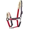 Global Halter Multi HW23, Synthetic Leather Halter, Nylon Halter, Faux Fur