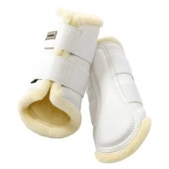 Tendon Boots With Synthetic Fur, Dressage Boots