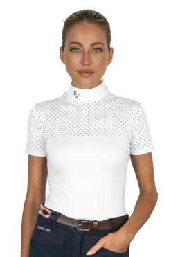 Women´s Show Shirt Stakkato Gold 8 Women´s Show Shirt Stakkato Gold -Equestrian Supplies Shop Stakkato Gold Short White Front 1280x1280