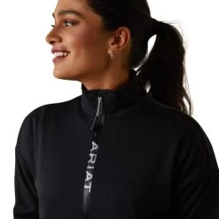 Ariat Women's Sweatshirt Breathe 1/2 Zip SS23 -Equestrian Supplies Shop ariat sweatshirt breathe black 3 1280x1280