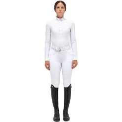 Cavalleria Toscana Women's Competition Shirt Jersey L/S Button SS23, Long-sleeved