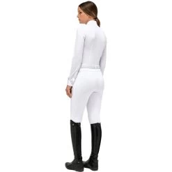 Cavalleria Toscana Women's Competition Shirt Jersey L/S Button SS23, Long-sleeved -Equestrian Supplies Shop cavalleria toscana turniershirt jersey ls button white 3 1280x1280