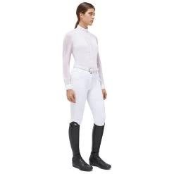 Cavalleria Toscana Women's Competition Shirt Pleated Jersey L/S FW23, Long-sleeved