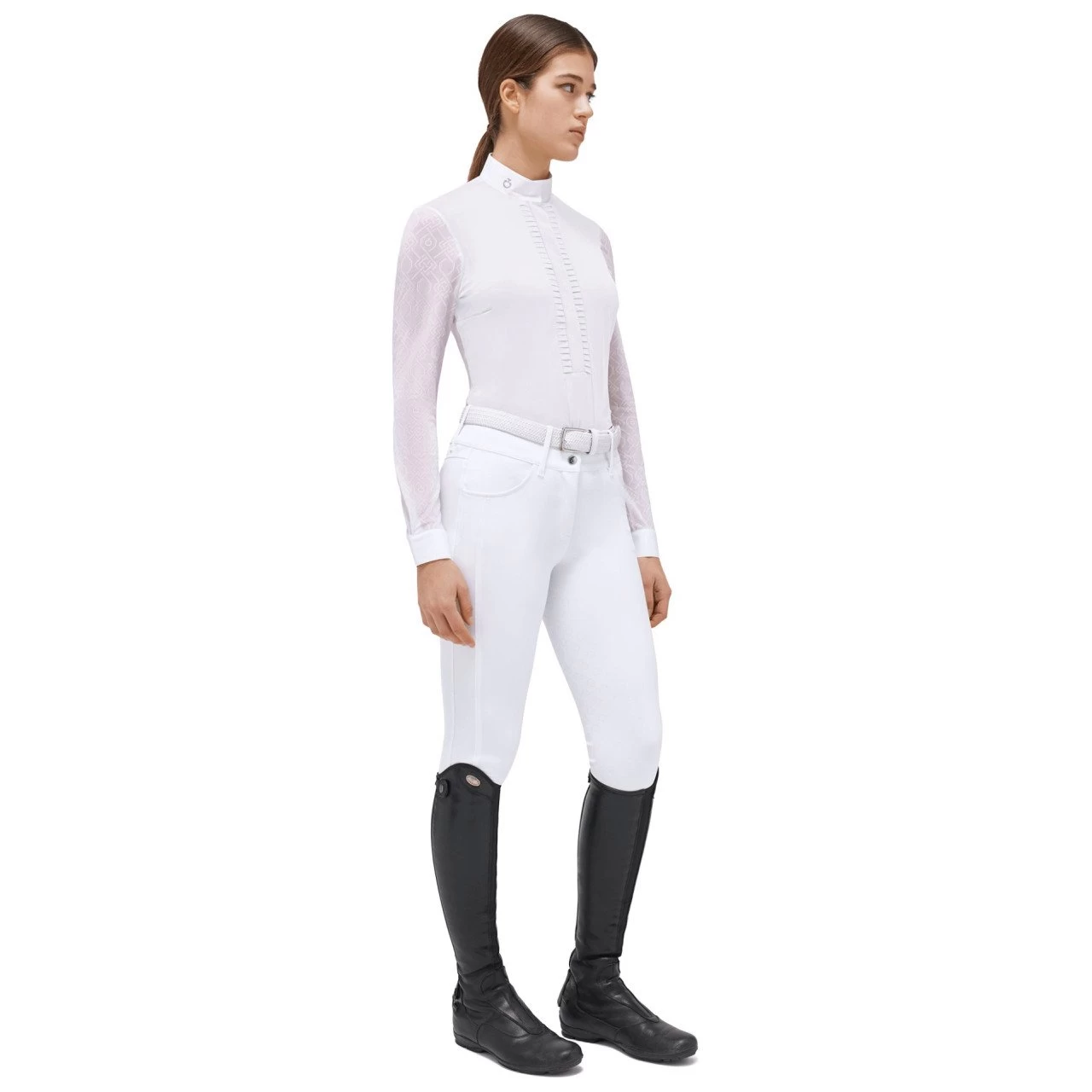 Cavalleria Toscana Women's Competition Shirt Pleated Jersey L/S FW23, Long-sleeved 3 Cavalleria Toscana Women's Competition Shirt Pleated Jersey L/S FW23, Long-sleeved