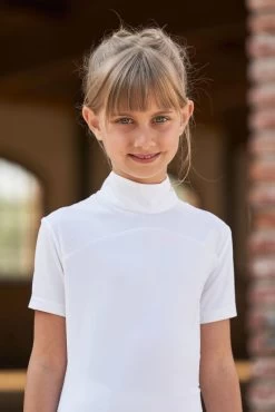 Covalliero Kid's Competition Shirt SS23, Short Sleeved -Equestrian Supplies Shop covalliero turniershirt kinder FS23 white 3 1280x1280