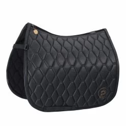 Saddle Pad Metallic Faux Leather Platinum 2023, Dressage Saddle Pad