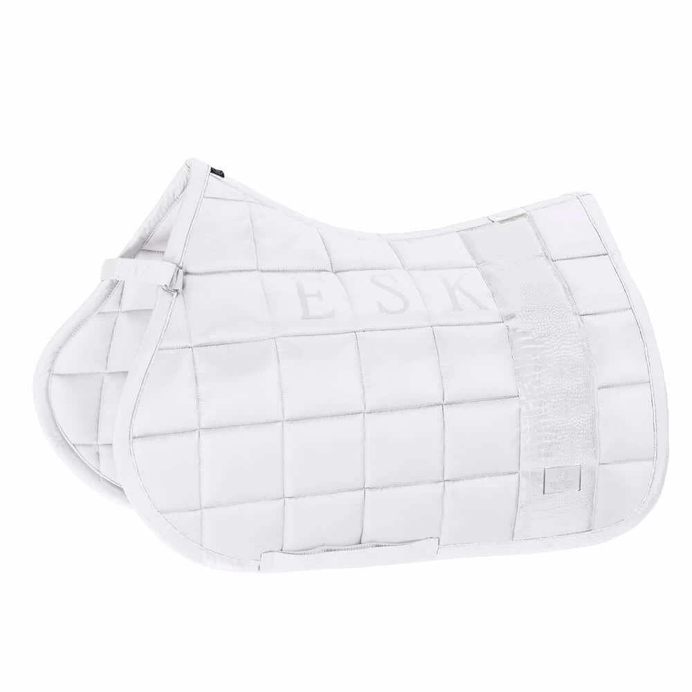 Jumping Saddle Pad Big Square Glossy Platinum 2022 3 Jumping Saddle Pad Big Square Glossy Platinum 2022