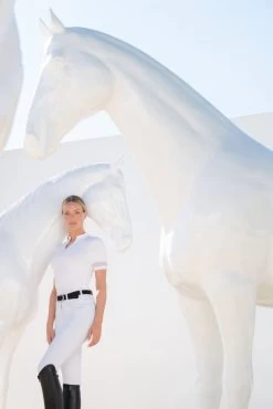 Pikeur Women's T-Shirt Valine SS23, Training Shirt, Short Sleeve -Equestrian Supplies Shop pikeur top damen valine FS23 white 01 1280x1280