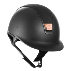 Riding Helmet Classic SM, Top Alct Mtl Rose Shield Swarovski, Trim Matt, Blazon Rose Gold