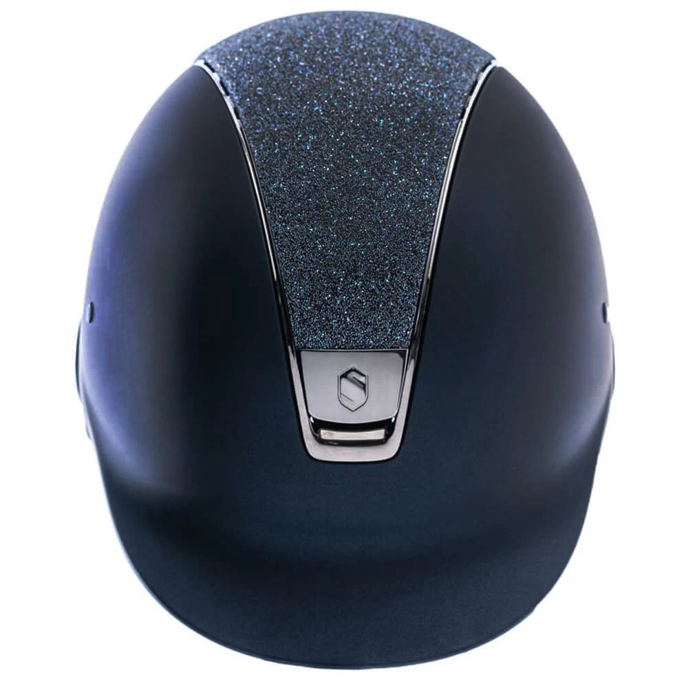 Riding Helmet Classic SM, Top Crystal Fabric Sw Paradise Shine, Trim+Blazon Black Chrome 5 Riding Helmet Classic SM, Top Crystal Fabric Sw Paradise Shine, Trim+Blazon Black Chrome - Image 3