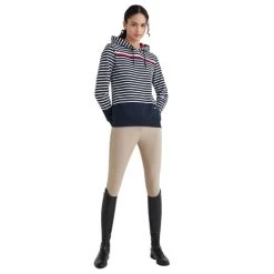 Women's Hoodie Ribbed Style SS22 8 Women's Hoodie Ribbed Style SS22 -Equestrian Supplies Shop tommy hilfiger equestrian hoodie ribbed style desert sky 3 1280x1280